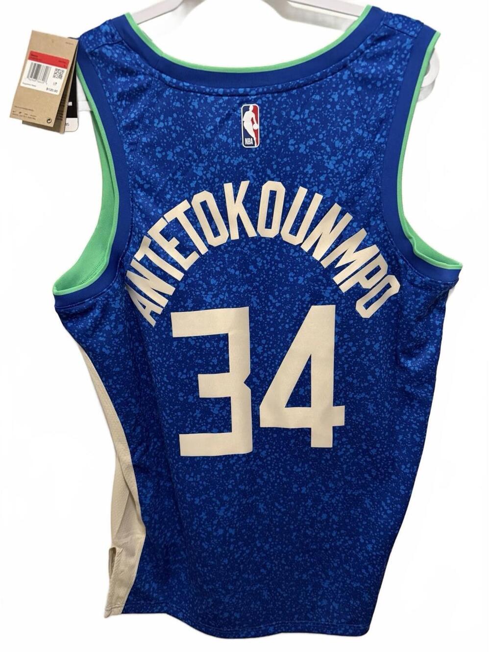 Nike Giannis Antetokounmpo Milwaukee Bucks  Men's Swingman Jersey -L New $120
